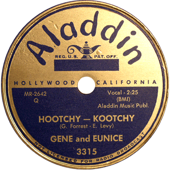 Gene And Eunice - Hootchy Kootchy Aladdin 78